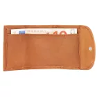 Excellanc mini pénztárca valódi bőrből, barna Druckknopfverschluss 3020004-006