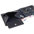 Leonardo Verrelli pénztárca, valódi bőr, RFID-védelem, sötétkék