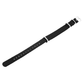 Steinmeister fekete nylon óraszíj, 16 mm