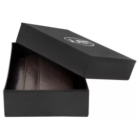  Just valódi bőr pénztárca RFID védelemmel barna Druckknopfverschluss