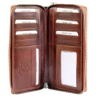 Just valódi bőr pénztárca, RFID, dobozban barna JU40003-003