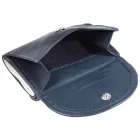 Excellanc mini pénztárca valódi bőrből, kék Druckknopfverschluss 3020004-009