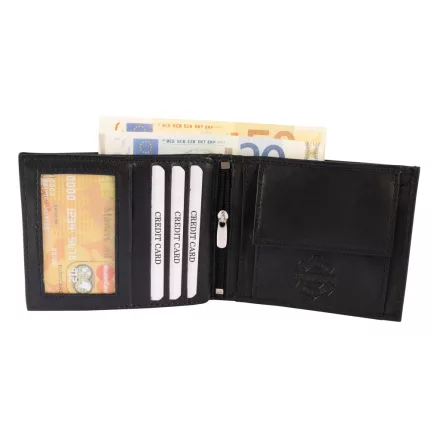 Steinmeister valódi bőr pénztárca fekete