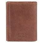 Leonardo Verrelli bőr kártyatartó RFID védelemmel, sötétbarna