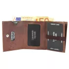 Leonardo Verrelli bőr kártyatartó RFID védelemmel, sötétbarna