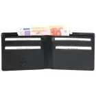 Leonardo Verrelli valódi bőr pénztárca, RFID-védelem, fekete