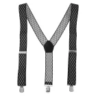 Fekete/fehér textil nadrágtartó