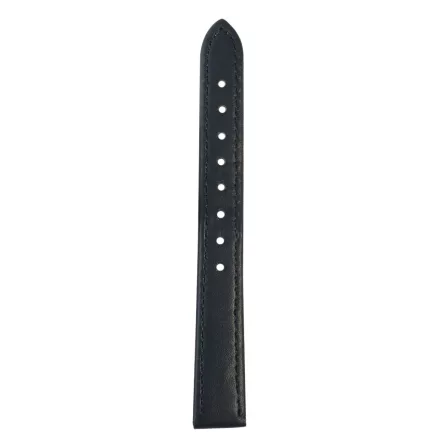 Echtleder óraszíj, varrott, sötétkék, 14 mm