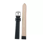 Echtleder óraszíj, varrott, sötétkék, 14 mm