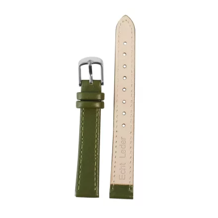 Steinmeister valódi bőrszíj, varrott, sötétzöld, 12 mm