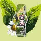 Raptor Frida Kahlo női karóra rugalmas szíjjal
