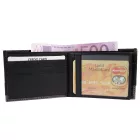 Steinmeister valódi bőr mini pénztárca, fekete/szürke