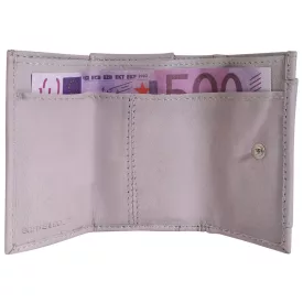 Excellanc valódi bőr mini pénztárca világosszürke