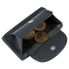   Excellanc valódi bőr mini pénztárca kulcstartóval, sötétkék