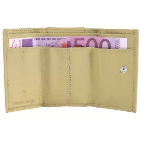 Excellanc valódi bőr mini pénztárca, világoszöld