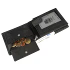 Akzent férfi pénztárca valódi bőrből, RFID, fekete Druckknopfverschluss