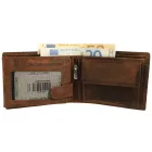 Akzent férfi bőr pénztárca, RFID, barna