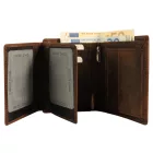 Akzent férfi pénztárca valódi bőrből (Hunter-bőr), RFID, barna
