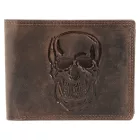 Akzent Totenkopf bőr pénztárca RFID védelemmel