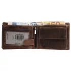 Akzent bőr pénztárca RFID barna