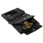 Akzent valódi bőr pénztárca, RFID, fekete 3000535-001