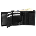 Akzent valódi bőr pénztárca, RFID, fekete 3000535-001