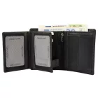Akzent bőr pénztárca RFID védelemmel, fekete, "Anker"
