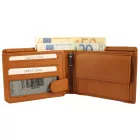 Akzent valódi bőr pénztárca, keresztirányú, RFID, tan