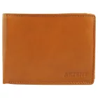 Akzent valódi bőr pénztárca, keresztirányú, RFID, tan
