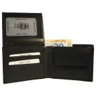 Akzent valódi bőr pénztárca, fekete Druckknopfverschluss 3000543-001