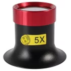 Órás nagyító, fém/üveg, 5x nagyítás