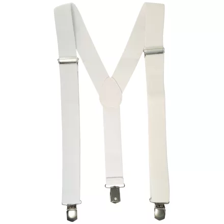 Fehér nadrágtartó, 120 cm, elasztikus 3220015-005