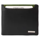 Carucci valódi bőr pénztárca, RFID, fekete/zöld