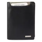 Carucci RFID bőr pénztárca, álló formátum, sötétkék/szürke