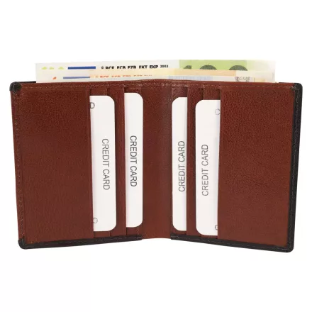 Carucci bőr kártyatartó, RFID, barna