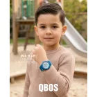 QBOS gyerekóra kék tépőzáras szíjjal
