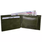 Steinmeister valódi bőr mini pénztárca, RFID, khaki