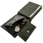 Steinmeister valódi bőr mini pénztárca, RFID, khaki