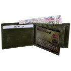 Steinmeister valódi bőr mini pénztárca, RFID, khaki