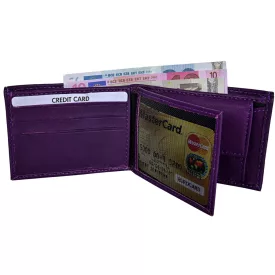 Steinmeister lila bőr mini pénztárca, RFID