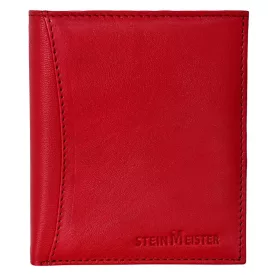   Steinmeister valódi bőr XXL pénztárca RFID védelemmel, piros