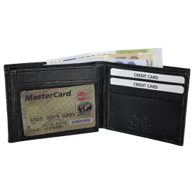 Steinmeister bőr pénz- és kártyatartó, RFID, fekete