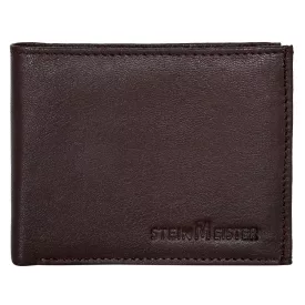   Steinmeister valódi bőr pénz- és kártyatartó, RFID, sötétbarna 3000613-002