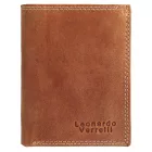 Leonardo Verrelli valódi bőr pénztárca barna