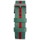 Moderno Milano nylon NATO szíj, 18 mm, zöld/piros