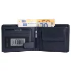 Leonardo Verrelli valódi bőr pénztárca, RFID, sötétkék