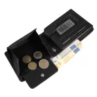 Carucci valódi bőr pénztárca, RFID, fekete 3000648-001