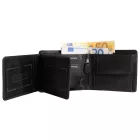 Carucci valódi bőr pénztárca, RFID, fekete 3000648-001