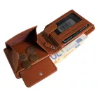 Carucci valódi bőr pénztárca, RFID, barna 3000648-002