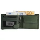 Carucci valódi bőr pénztárca dobozban, RFID, zöld